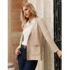 imageGRACE KARIN Sweater Blazers for Women Business Casual Long Sleeve Open Front Lapel Suit Jackets Work Blazer with PocketsApricot