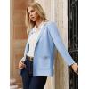 imageGRACE KARIN Sweater Blazers for Women Business Casual Long Sleeve Open Front Lapel Suit Jackets Work Blazer with PocketsBlue