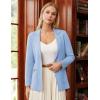 imageGRACE KARIN Sweater Blazers for Women Business Casual Long Sleeve Open Front Lapel Suit Jackets Work Blazer with PocketsBlue