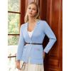 imageGRACE KARIN Sweater Blazers for Women Business Casual Long Sleeve Open Front Lapel Suit Jackets Work Blazer with PocketsBlue