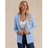 imageGRACE KARIN Sweater Blazers for Women Business Casual Long Sleeve Open Front Lapel Suit Jackets Work Blazer with PocketsBlue
