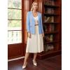 imageGRACE KARIN Sweater Blazers for Women Business Casual Long Sleeve Open Front Lapel Suit Jackets Work Blazer with PocketsBlue