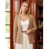 imageGRACE KARIN Sweater Blazers for Women Business Casual Long Sleeve Open Front Lapel Suit Jackets Work Blazer with PocketsCamel