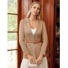 imageGRACE KARIN Sweater Blazers for Women Business Casual Long Sleeve Open Front Lapel Suit Jackets Work Blazer with PocketsCamel