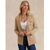 imageGRACE KARIN Sweater Blazers for Women Business Casual Long Sleeve Open Front Lapel Suit Jackets Work Blazer with PocketsCamel