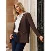 imageGRACE KARIN Sweater Blazers for Women Business Casual Long Sleeve Open Front Lapel Suit Jackets Work Blazer with PocketsChocolate Brown
