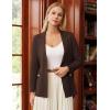 imageGRACE KARIN Sweater Blazers for Women Business Casual Long Sleeve Open Front Lapel Suit Jackets Work Blazer with PocketsChocolate Brown