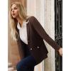 imageGRACE KARIN Sweater Blazers for Women Business Casual Long Sleeve Open Front Lapel Suit Jackets Work Blazer with PocketsChocolate Brown
