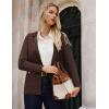 imageGRACE KARIN Sweater Blazers for Women Business Casual Long Sleeve Open Front Lapel Suit Jackets Work Blazer with PocketsChocolate Brown