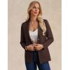 imageGRACE KARIN Sweater Blazers for Women Business Casual Long Sleeve Open Front Lapel Suit Jackets Work Blazer with PocketsChocolate Brown