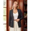 imageGRACE KARIN Sweater Blazers for Women Business Casual Long Sleeve Open Front Lapel Suit Jackets Work Blazer with PocketsDark Gray