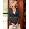 imageGRACE KARIN Sweater Blazers for Women Business Casual Long Sleeve Open Front Lapel Suit Jackets Work Blazer with PocketsDark Gray