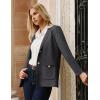 imageGRACE KARIN Sweater Blazers for Women Business Casual Long Sleeve Open Front Lapel Suit Jackets Work Blazer with PocketsDark Gray