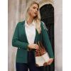 imageGRACE KARIN Sweater Blazers for Women Business Casual Long Sleeve Open Front Lapel Suit Jackets Work Blazer with PocketsGreen
