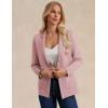imageGRACE KARIN Sweater Blazers for Women Business Casual Long Sleeve Open Front Lapel Suit Jackets Work Blazer with PocketsPink