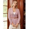 imageGRACE KARIN Sweater Blazers for Women Business Casual Long Sleeve Open Front Lapel Suit Jackets Work Blazer with PocketsPink