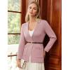 imageGRACE KARIN Sweater Blazers for Women Business Casual Long Sleeve Open Front Lapel Suit Jackets Work Blazer with PocketsPink
