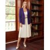 imageGRACE KARIN Sweater Blazers for Women Business Casual Long Sleeve Open Front Lapel Suit Jackets Work Blazer with PocketsPurple