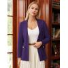 imageGRACE KARIN Sweater Blazers for Women Business Casual Long Sleeve Open Front Lapel Suit Jackets Work Blazer with PocketsPurple