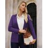 imageGRACE KARIN Sweater Blazers for Women Business Casual Long Sleeve Open Front Lapel Suit Jackets Work Blazer with PocketsPurple