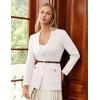 imageGRACE KARIN Sweater Blazers for Women Business Casual Long Sleeve Open Front Lapel Suit Jackets Work Blazer with PocketsWhite