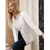 imageGRACE KARIN Sweater Blazers for Women Business Casual Long Sleeve Open Front Lapel Suit Jackets Work Blazer with PocketsWhite