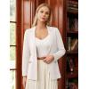 imageGRACE KARIN Sweater Blazers for Women Business Casual Long Sleeve Open Front Lapel Suit Jackets Work Blazer with PocketsWhite