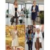 imageGRACE KARIN Sweater Blazers for Women Business Casual Long Sleeve Open Front Lapel Suit Jackets Work Blazer with PocketsWhite