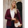 imageGRACE KARIN Sweater Blazers for Women Business Casual Long Sleeve Open Front Lapel Suit Jackets Work Blazer with PocketsWine Red