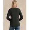imageGRACE KARIN Women Fall Long Sleeve Crew Neck Sweaters 2025 Fashion Knit Trendy Pullover Top Cable Stretchy Winter ClothesArmy Green