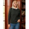 imageGRACE KARIN Women Fall Long Sleeve Crew Neck Sweaters 2025 Fashion Knit Trendy Pullover Top Cable Stretchy Winter ClothesArmy Green