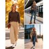 imageGRACE KARIN Women Fall Long Sleeve Crew Neck Sweaters 2025 Fashion Knit Trendy Pullover Top Cable Stretchy Winter ClothesCoffee