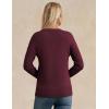 imageGRACE KARIN Women Fall Long Sleeve Crew Neck Sweaters 2025 Fashion Knit Trendy Pullover Top Cable Stretchy Winter ClothesWine