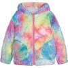 imageGRACE KARIN Girls Fleece Jacket Zip Up Sherpa Coat Kids Fall Hoodie Fuzzy Sweatshirt Size 514Colorful Tiedye