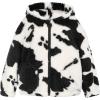 imageGRACE KARIN Girls Fleece Jacket Zip Up Sherpa Coat Kids Fall Hoodie Fuzzy Sweatshirt Size 514Cow Print