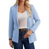 imageGRACE KARIN Sweater Blazers for Women Business Casual Long Sleeve Open Front Lapel Suit Jackets Work Blazer with PocketsBlue