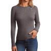 imageGRACE KARIN Womens 100 Merino Wool Base Layer Sweater Fall Knit Long Sleeve Pullover Top Casual Soft Slim Fit ShirtCoffee