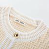 imageGRACE KARIN Cardigan Sweaters for Women Lightweight Long Sleeve Button up Sweater 2025 Color Block Jacket with PocketsApricot