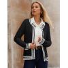 imageGRACE KARIN Cardigan Sweaters for Women Lightweight Long Sleeve Button up Sweater 2025 Color Block Jacket with PocketsBlack