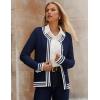 imageGRACE KARIN Cardigan Sweaters for Women Lightweight Long Sleeve Button up Sweater 2025 Color Block Jacket with PocketsNavy Blue