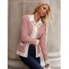 imageGRACE KARIN Cardigan Sweaters for Women Lightweight Long Sleeve Button up Sweater 2025 Color Block Jacket with PocketsPink
