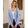 imageGRACE KARIN Flower Sweater Cardigan for Women Button Down Long Sleeve Cardigans Embroidered Open Front JacketBlue