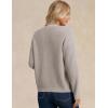 imageGRACE KARIN Flower Sweater Cardigan for Women Button Down Long Sleeve Cardigans Embroidered Open Front JacketLight Khaki