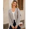 imageGRACE KARIN Flower Sweater Cardigan for Women Button Down Long Sleeve Cardigans Embroidered Open Front JacketLight Khaki