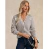 imageGRACE KARIN Flower Sweater Cardigan for Women Button Down Long Sleeve Cardigans Embroidered Open Front JacketLight Khaki