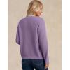 imageGRACE KARIN Flower Sweater Cardigan for Women Button Down Long Sleeve Cardigans Embroidered Open Front JacketPurple
