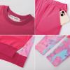 imageGRACE KARIN Girls Clothes Sweatshirt for Teen Girls Fashion Outfits Sweapants Leggings Tracksuit Clothing Set Size 514Rose Red