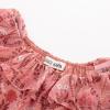 imageGRACE KARIN Girls Fall Dress Floral Long Sleeve Ruffle Square Neck Elastic Waist Tiered Layer Casual Dresses Size 512YGray Pink