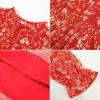 imageGRACE KARIN Girls Fall Long Sleeve Dress Formal Party Holiday Smocked Waist Midi Dresses 512YearsRed Floral