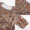 imageGRACE KARIN Girls Fall Long Sleeve Floral Square Neck Smock Tiered Casual Holiday Teen Dress Size 514Brown Floral